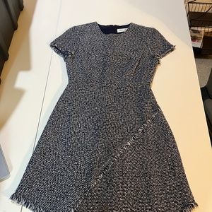 Eliza J Asymmetrical Tweed Dress Size 0 Petite